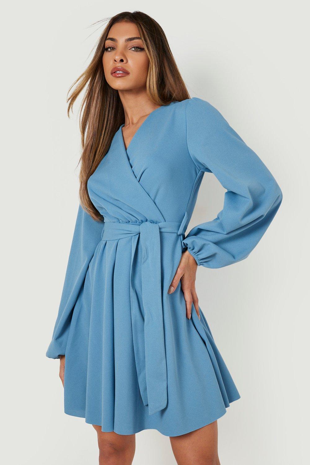 Dusty blue hotsell skater dress